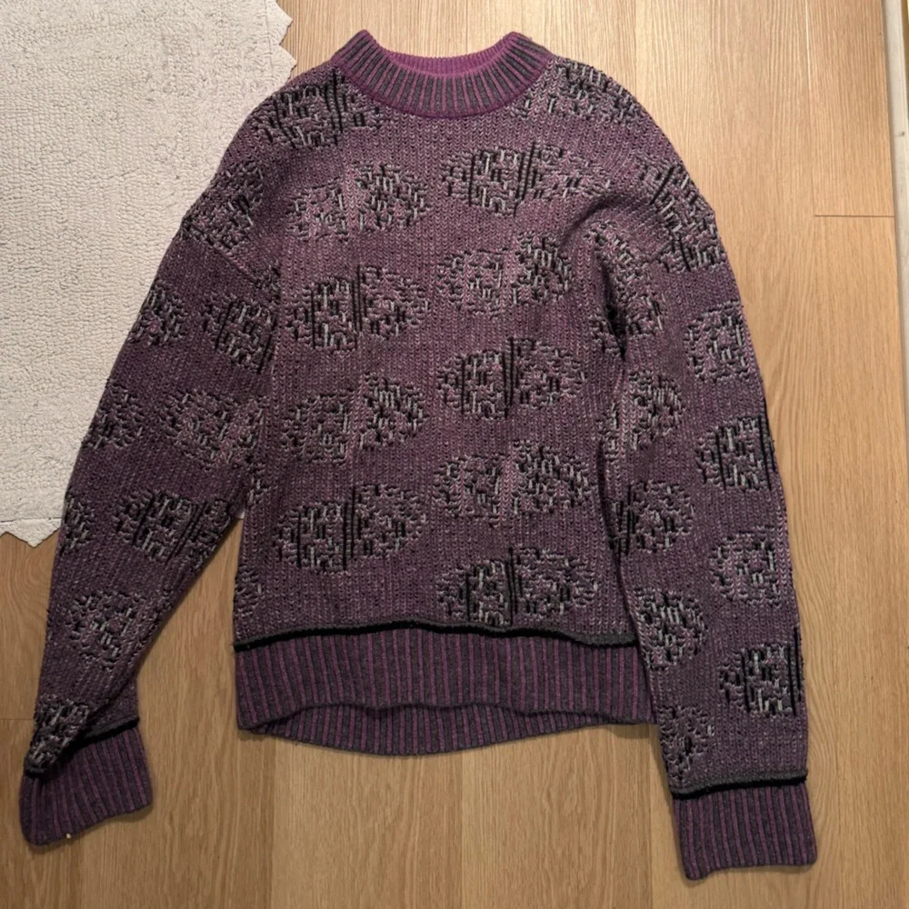Ader Error Purple Patterned Crewneck Sweater - Picture 2 of 3